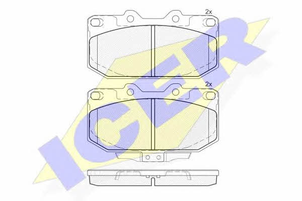 Icer 181755 Гальмівні колодки, комплект 181755: Купити в Україні - Добра ціна на EXIST.UA!