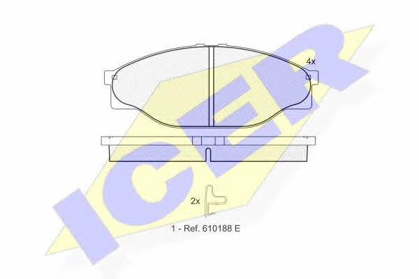 Icer 141010 Гальмівні колодки, комплект 141010: Приваблива ціна - Купити в Україні на EXIST.UA!