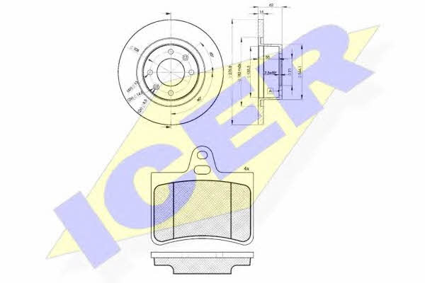 Icer 31407-4754 Диски гальмівні з колодками, комплект 314074754: Купити в Україні - Добра ціна на EXIST.UA!