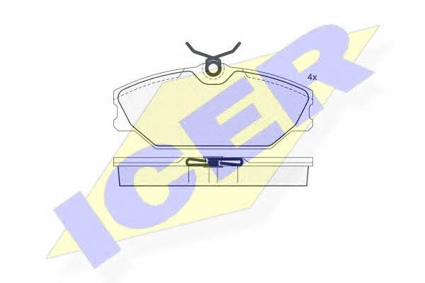 Icer 181438 Гальмівні колодки, комплект 181438: Купити в Україні - Добра ціна на EXIST.UA!