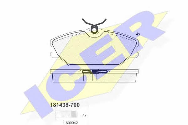 Icer 181438-700 Гальмівні колодки, комплект 181438700: Купити в Україні - Добра ціна на EXIST.UA!