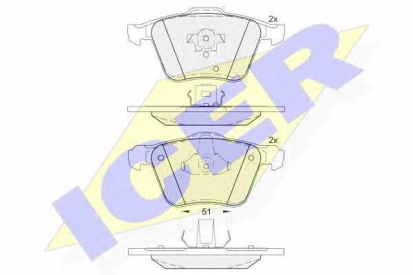 Icer 181655 Тормозные колодки дисковые, комплект 181655: Отличная цена - Купить в Украине на EXIST.UA! 181655 Icer Тормозные колодки дисковые, комплект