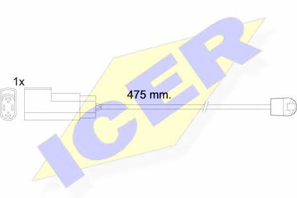 Icer 610576 C Датчик зносу гальмівних колодок 610576C: Купити в Україні - Добра ціна на EXIST.UA!
