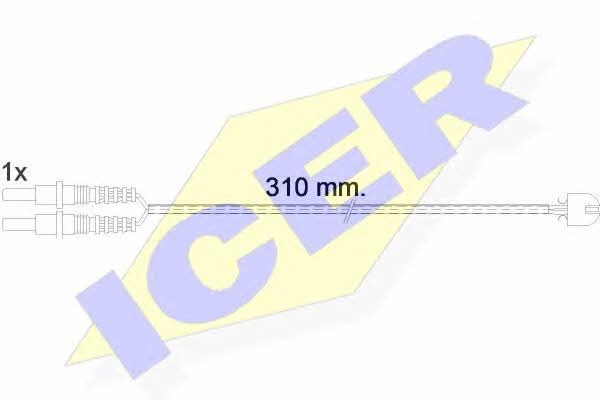 Icer 610496 C Датчик зносу гальмівних колодок 610496C: Купити в Україні - Добра ціна на EXIST.UA!