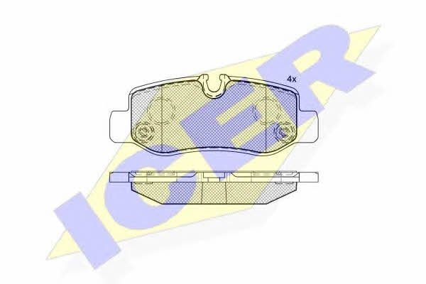 Icer 142192 Тормозные колодки дисковые, комплект 142192: Отличная цена - Купить в Украине на EXIST.UA! 142192 Icer Тормозные колодки дисковые, комплект