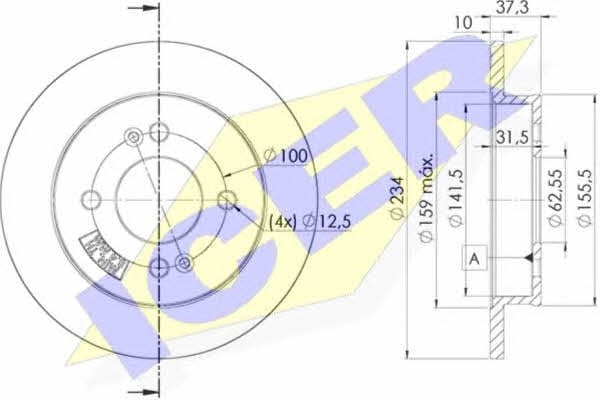 Icer 78BD7520-2 Диск гальмівний задній невентильований 78BD75202: Купити в Україні - Добра ціна на EXIST.UA!