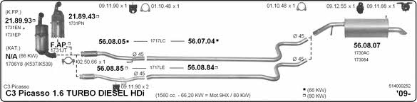  514000252 Система випуску відпрацьованих газів 514000252: Купити в Україні - Добра ціна на EXIST.UA!