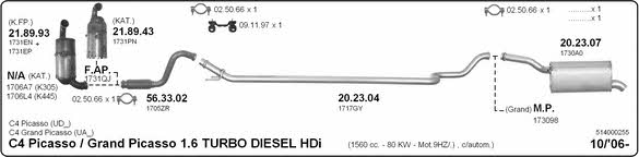 Imasaf 514000255 Система випуску відпрацьованих газів 514000255: Купити в Україні - Добра ціна на EXIST.UA!