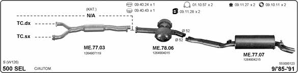  553000123 Система випуску відпрацьованих газів 553000123: Купити в Україні - Добра ціна на EXIST.UA!