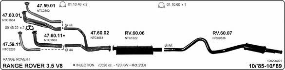  129200021 Система випуску відпрацьованих газів 129200021: Купити в Україні - Добра ціна на EXIST.UA!
