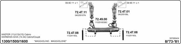  587000424 Система випуску відпрацьованих газів 587000424: Купити в Україні - Добра ціна на EXIST.UA!