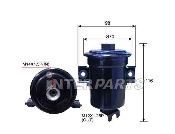 Interparts filter IPF-138 Фільтр палива IPF138: Купити в Україні - Добра ціна на EXIST.UA!