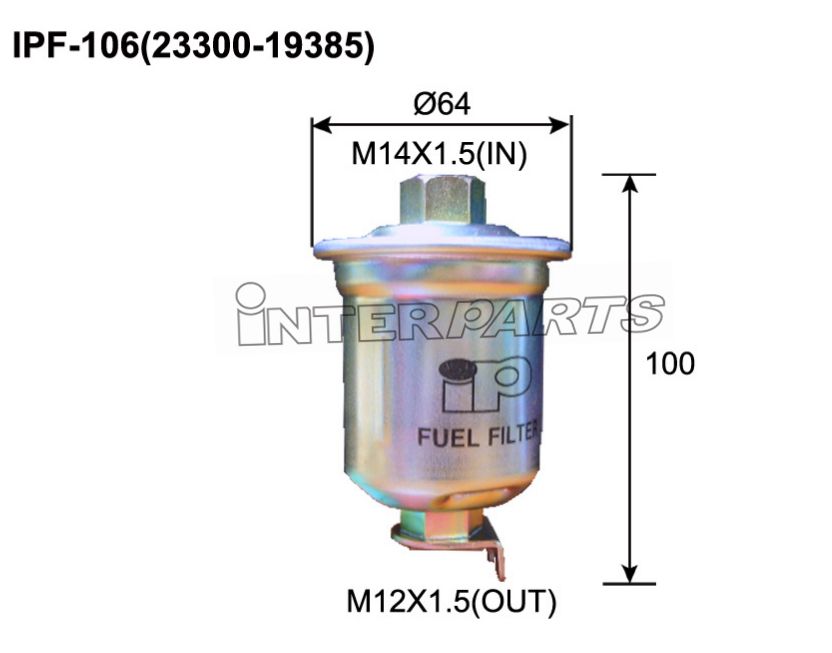 Interparts filter IPF-106 Фільтр палива IPF106: Купити в Україні - Добра ціна на EXIST.UA!