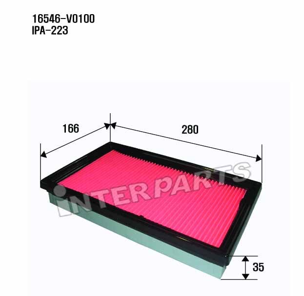 Interparts filter IPA-223 Повітряний фільтр IPA223: Приваблива ціна - Купити в Україні на EXIST.UA! IPA223 Interparts filter Повітряний фільтр