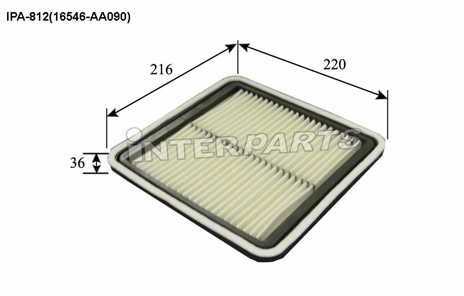 Interparts filter IPA-812 Повітряний фільтр IPA812: Купити в Україні - Добра ціна на EXIST.UA!