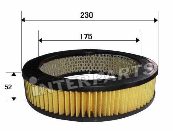 Interparts filter IPA-227 Повітряний фільтр IPA227: Купити в Україні - Добра ціна на EXIST.UA!