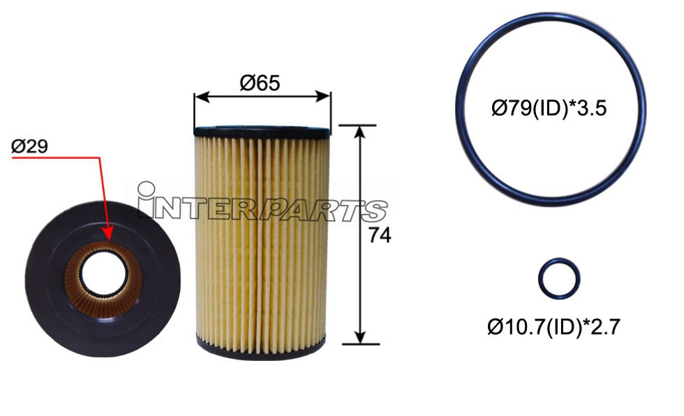 Interparts filter IPEO-730 Фільтр масляний IPEO730: Купити в Україні - Добра ціна на EXIST.UA!