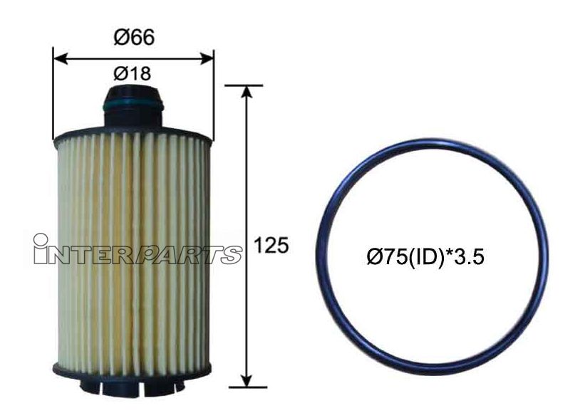 Interparts filter IPEO-818 Фільтр масляний IPEO818: Купити в Україні - Добра ціна на EXIST.UA!