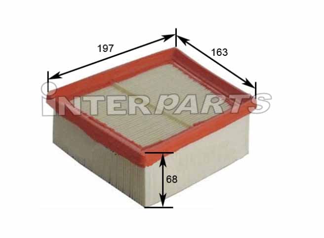 Interparts filter IPA-662 Повітряний фільтр IPA662: Приваблива ціна - Купити в Україні на EXIST.UA! IPA662 Interparts filter Повітряний фільтр