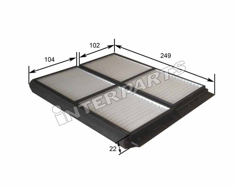 Interparts filter IPCA-619 Фильтр салона IPCA619: Отличная цена - Купить в Украине на EXIST.UA! IPCA619 Interparts filter Фильтр салона