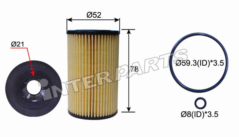 Interparts filter IPEO-709 Фільтр масляний IPEO709: Купити в Україні - Добра ціна на EXIST.UA!