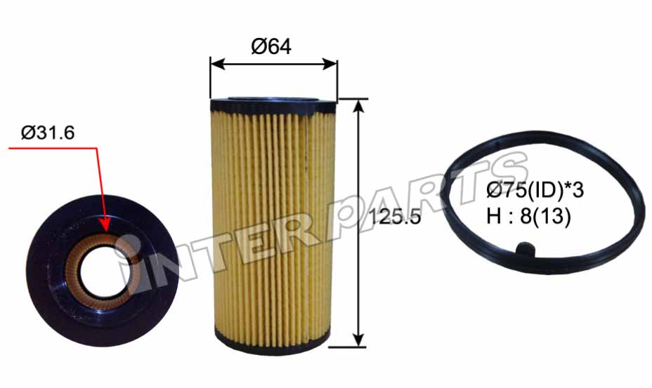 Interparts filter IPEO-723 Фільтр масляний IPEO723: Купити в Україні - Добра ціна на EXIST.UA!