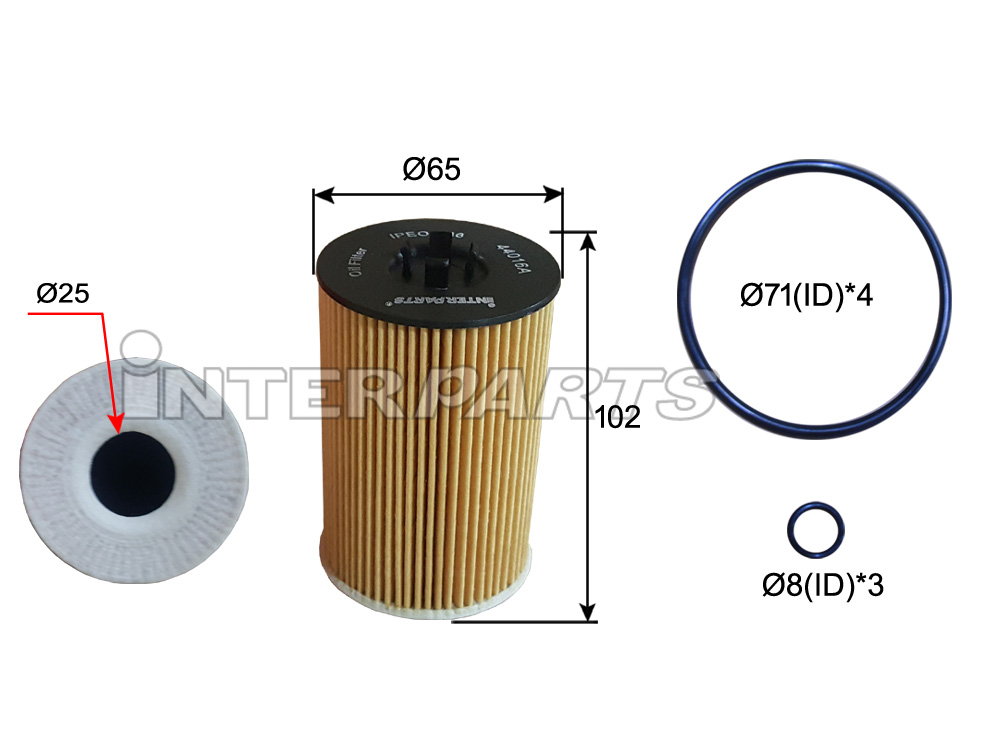 Interparts filter IPEO-866 Фільтр масляний IPEO866: Купити в Україні - Добра ціна на EXIST.UA!
