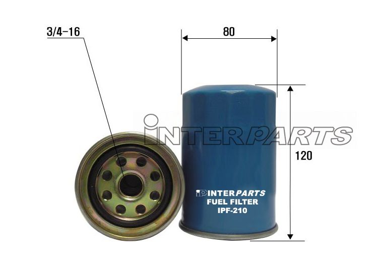 Interparts filter IPF-210 Фільтр палива IPF210: Купити в Україні - Добра ціна на EXIST.UA!