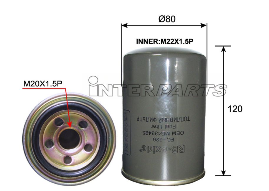 Interparts filter IPF-301 Фільтр палива IPF301: Купити в Україні - Добра ціна на EXIST.UA!