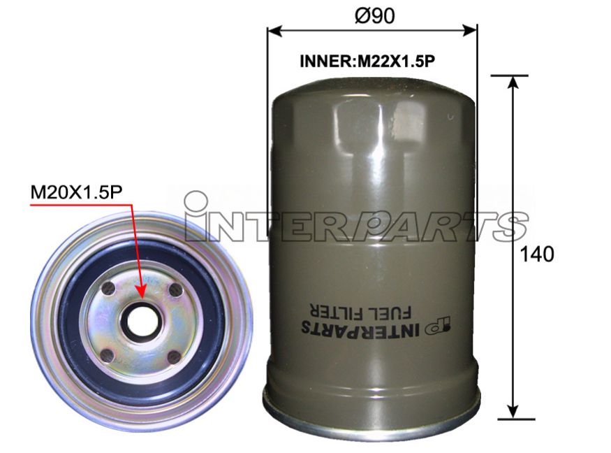 Interparts filter IPF-330 Фільтр палива IPF330: Купити в Україні - Добра ціна на EXIST.UA!
