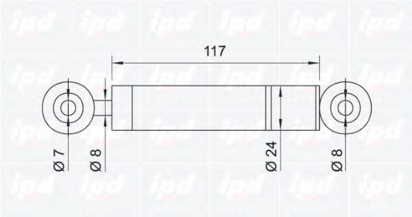 IPD 11-0014 Амортизатор натягувача ременя 110014: Купити в Україні - Добра ціна на EXIST.UA!