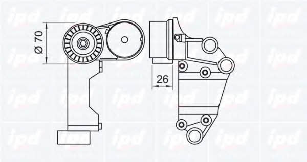 IPD 15-3265 Натягувач ременя приводного 153265: Купити в Україні - Добра ціна на EXIST.UA!