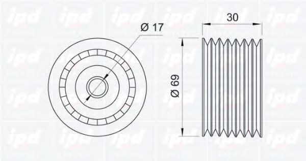 IPD 15-0175 Ролик натяжний ременя поліклинового (приводного) 150175: Купити в Україні - Добра ціна на EXIST.UA!