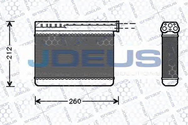 J. Deus 205M05 Радіатор опалювача салону 205M05: Купити в Україні - Добра ціна на EXIST.UA!