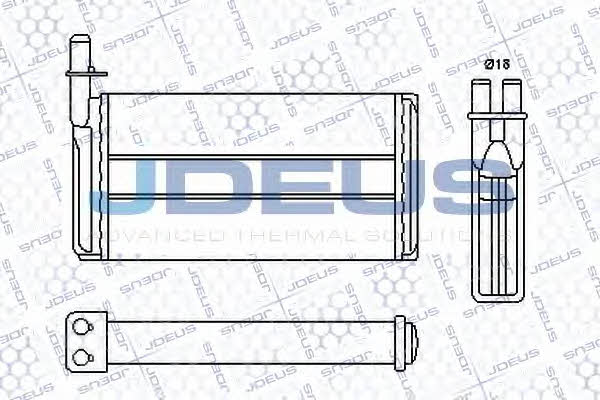 J. Deus RA2240100 Радіатор опалювача салону RA2240100: Приваблива ціна - Купити в Україні на EXIST.UA!