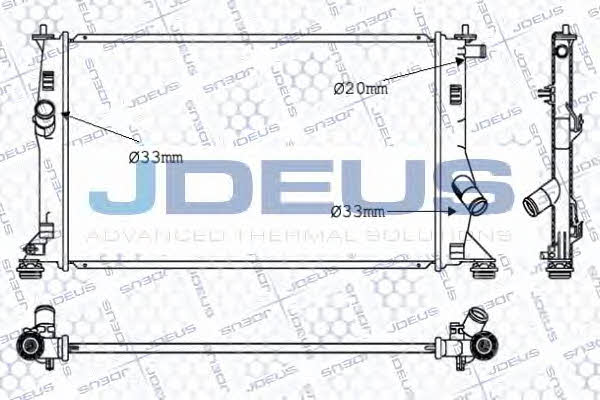 J. Deus 016M38 Радіатор охолодження двигуна 016M38: Купити в Україні - Добра ціна на EXIST.UA!