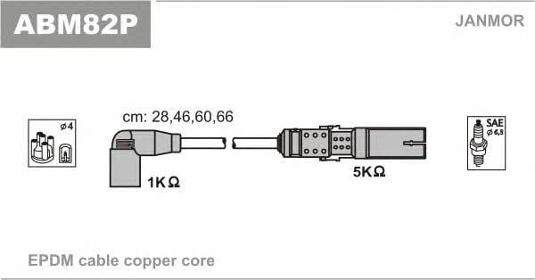 Janmor ABM82P Дроти високовольтні, комплект ABM82P: Купити в Україні - Добра ціна на EXIST.UA!