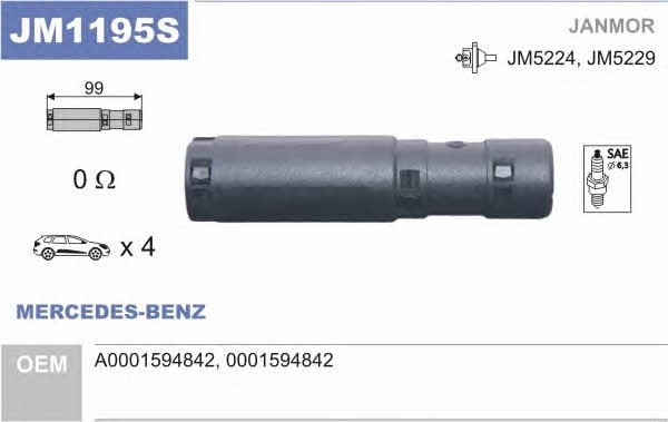 Janmor JM1195S Накінечник дроту високовольтного JM1195S: Купити в Україні - Добра ціна на EXIST.UA!