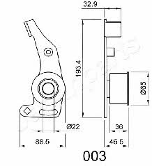Ролик ГРМ Тата: BE003 Japanparts Ролик ремня ГРМ