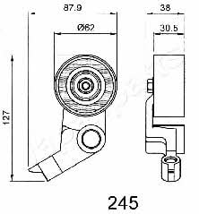 BE245 Japanparts Ролик ремня ГРМ