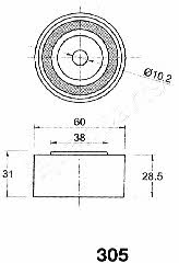 Купити Japanparts BE-305 за низькою ціною в Україні!