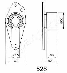 BE528 Japanparts Ролик ремня ГРМ