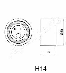 Ролик ременя ГРМ Japanparts BE-H14