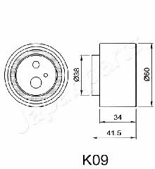 Ролик ременя ГРМ Japanparts BE-K09