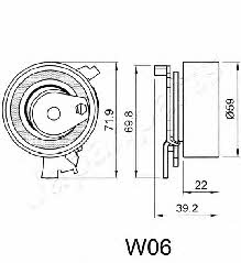 Ролик ременя ГРМ Japanparts BE-W06