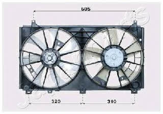Japanparts VNT152503 Вентилятор радіатора охолодження VNT152503: Купити в Україні - Добра ціна на EXIST.UA!