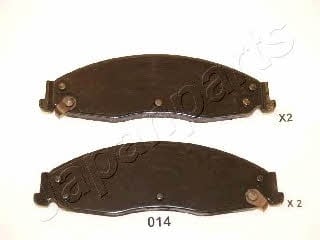 PA014AF Japanparts Тормозные колодки дисковые, комплект