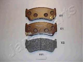 PA191AF Japanparts Тормозные колодки дисковые, комплект