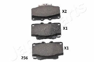 PA256AF Japanparts Гальмівні колодки, комплект