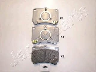 PA326AF Japanparts Тормозные колодки дисковые, комплект